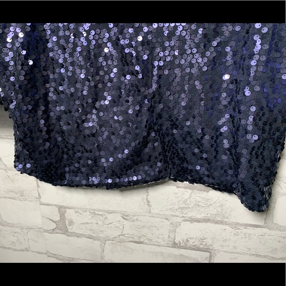 Blue sequins crop shirt - Picture 7 of 8